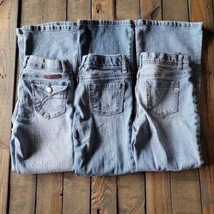 Girls Medium Wash Bootcut Jeans Lot of 3